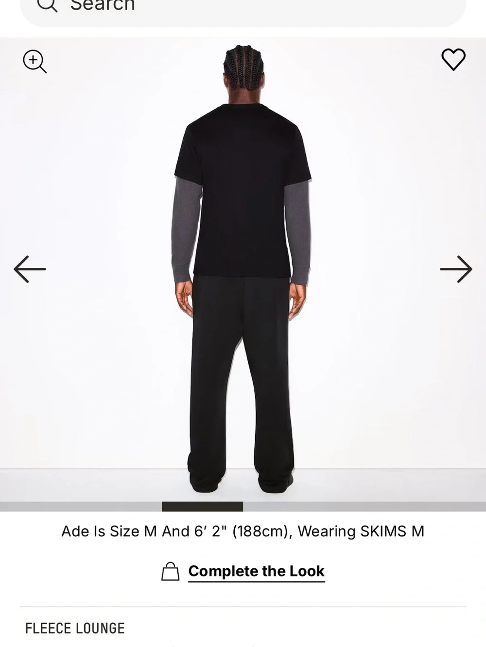 SKIMS FLEECE LOUNGE Mens Classic Straight Leg Pant Washed Onyx Black 5X NWT!!